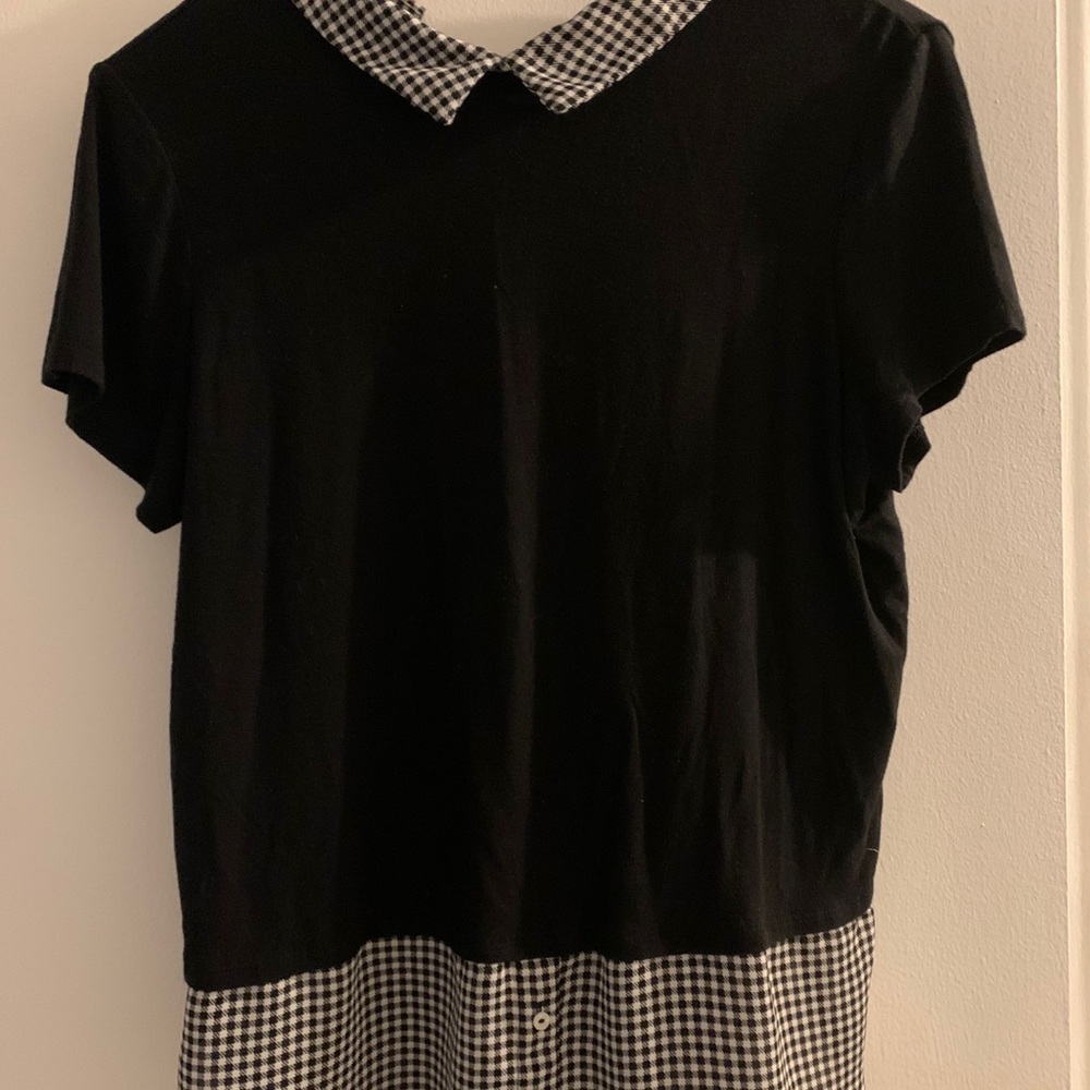 Black collared blouse